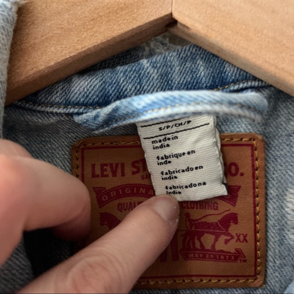 Levi’s Evil Eye Jacket Denim Vest Blue S - Picture 11 of 12